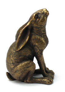Bronze Colour Moon Gazing Hare