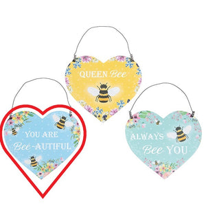 You are Bee-autiful hanging wooden plaque - ONE SUPPLIED