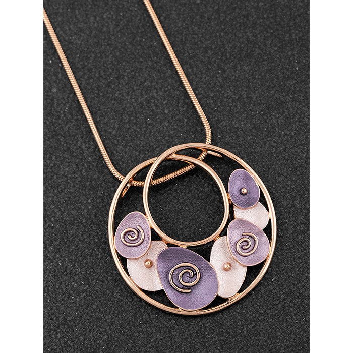 Heather Tones Swirls Necklace