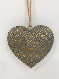 Antique Gold Hanging Heart