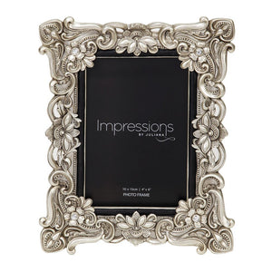 4" x 6" - Impressions Antique Silver Photo Frame