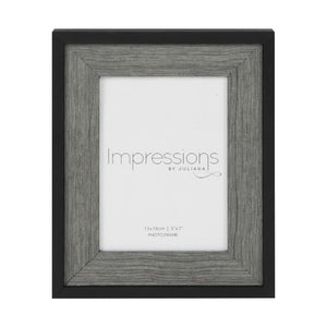 5" x 7" - Impressions Plastic Black Photo Frame Deep Border