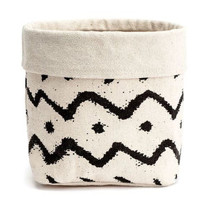 Natural Aztec Fabric Basket