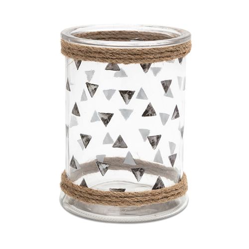 Triangle Print Candle Holder