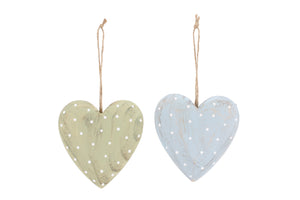 Holly House Wooden Heart GREEN