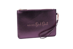 Willow & Rose Metallics Plum ‘GOING OUT OUT' Bag