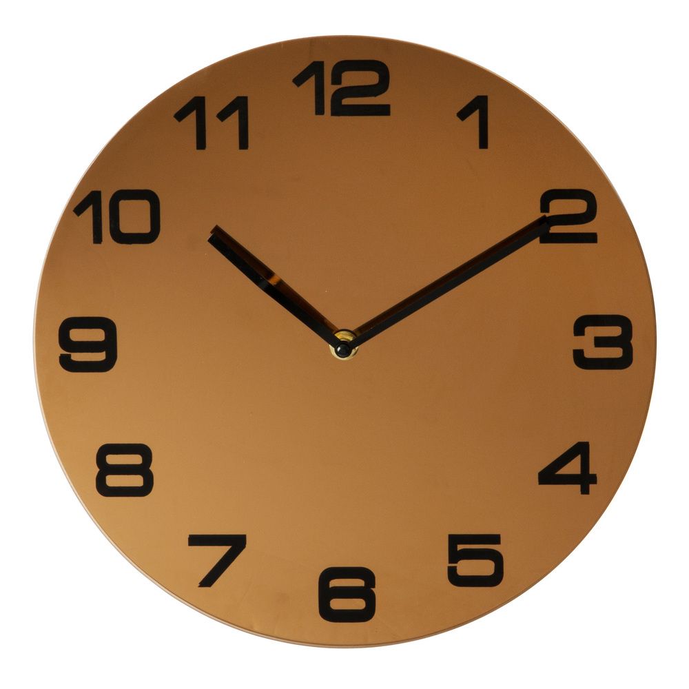 Rose Gold Finish Round Wall Clock Arabic Dial