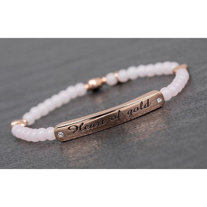 Heart of gold Beadz elasticated sentiment bracelet
