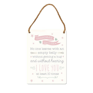 Grandmas House hanging plaque