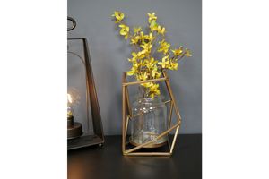 Metal flower holder - Gold colour