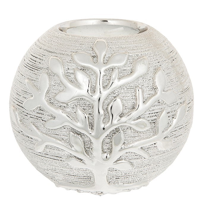 Tree of life silver t-light ornament
