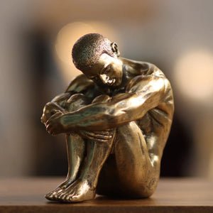 Hercules Figure Bronze Effect