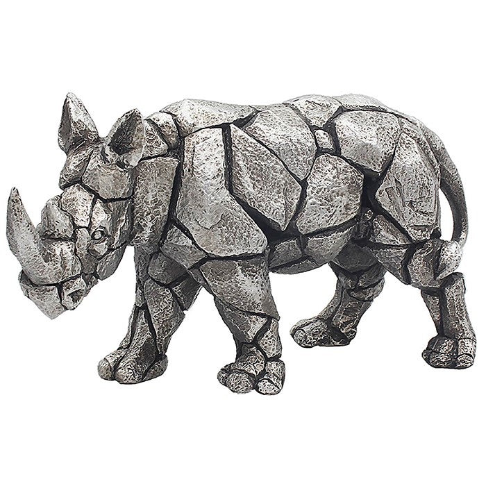 Rhino ornament , silver colour