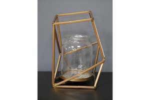 Metal flower holder - Gold colour
