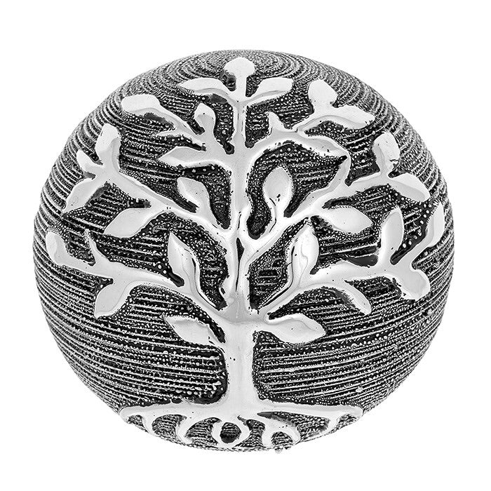 Tree of Life Decor Ball Gunmetal