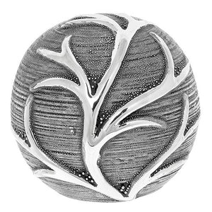 Dark Silver Leaf design decor ball
