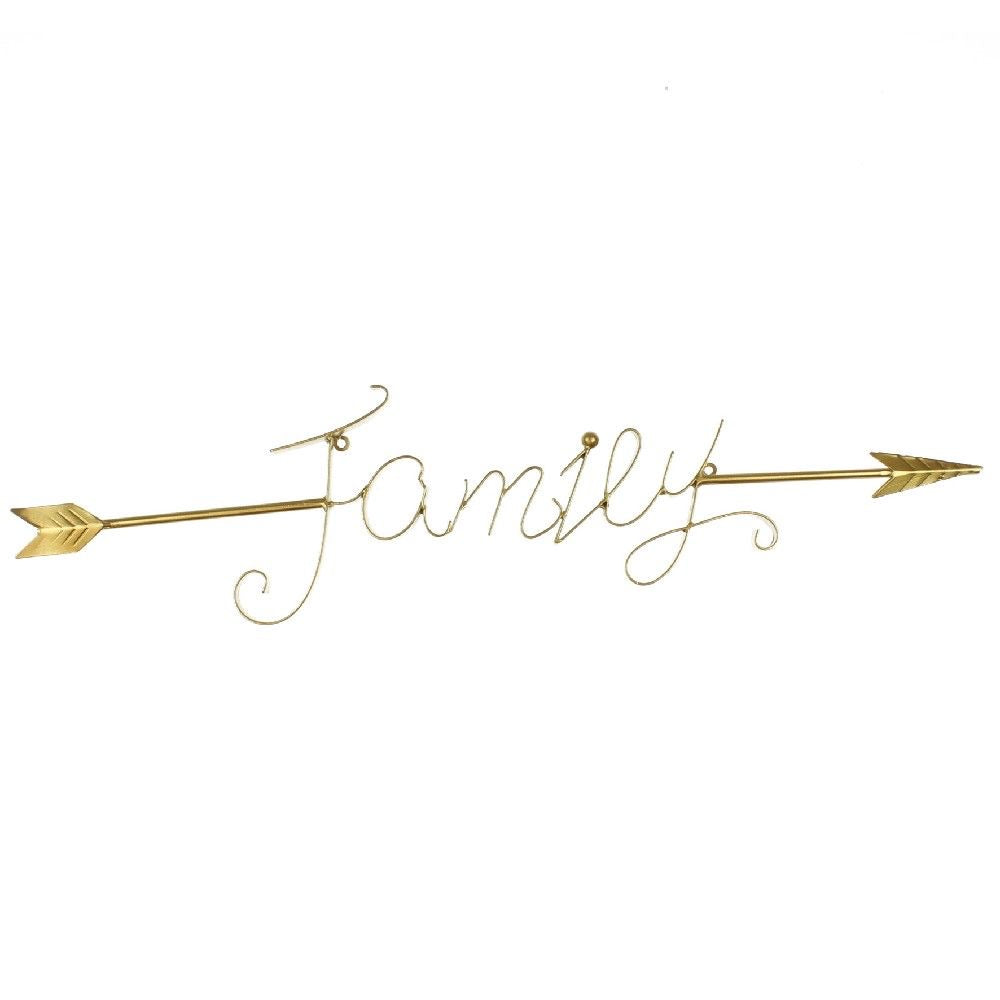 Metal arrow wall art - family