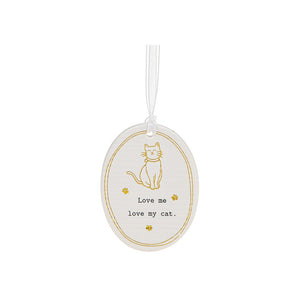 Thoughtful words ceramic plaque. Cat sentiment