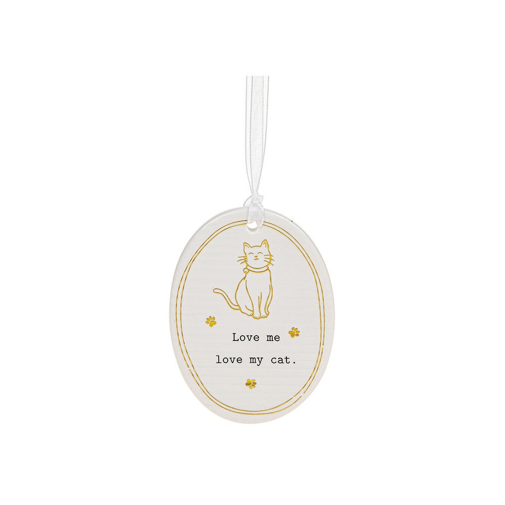 Thoughtful words ceramic plaque. Cat sentiment