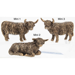 Highland cow Mini - Bronze Colour - Mini 2 - Laying down