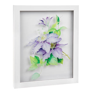 Natural World Clematis Picture with White frame