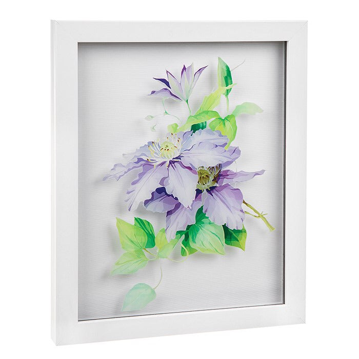 Natural World Clematis Picture with White frame