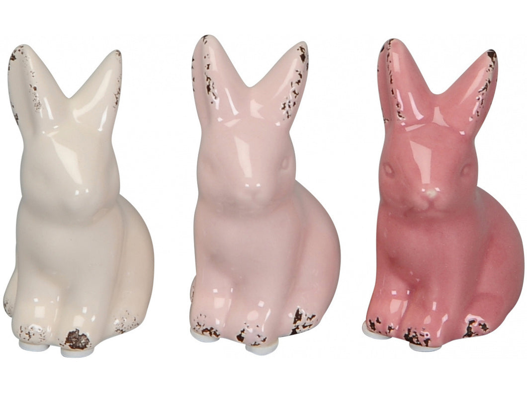 Pink Hares - Size 5 x 4 x 7cm
