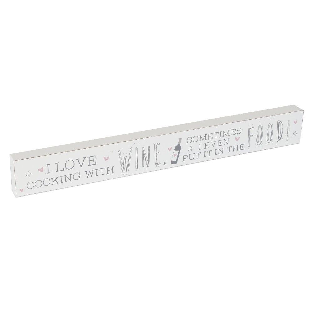 Love Life I Love Cooking With Wine Plaque