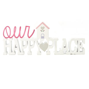 Our Happy Place - Mantel Plaque
