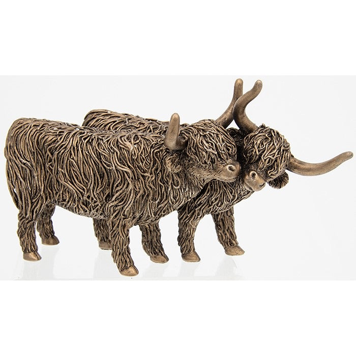 Highland cow pair - Bronze colour