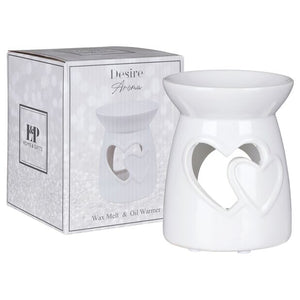 Desire wax oil warmer White Hearts