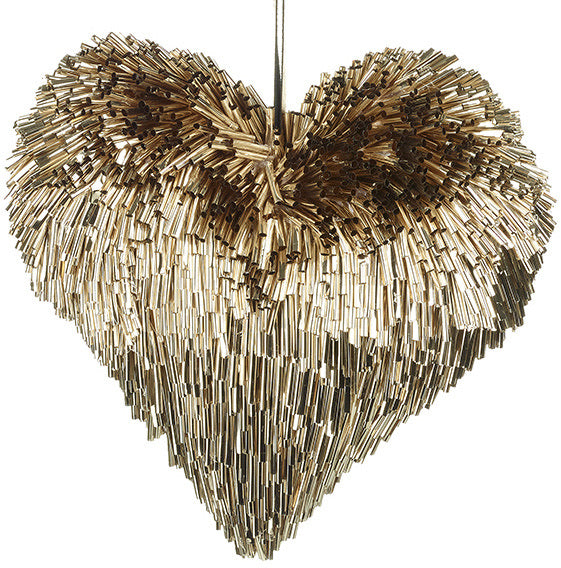 Champagne gold hanging heart
