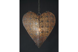 Heart shape metal hanging decoaration