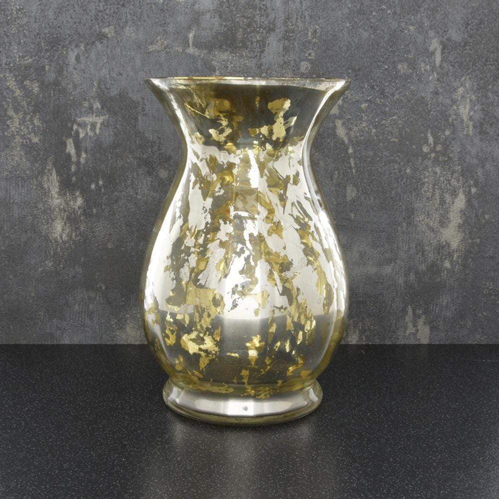Hurricane glass vase - Gold
