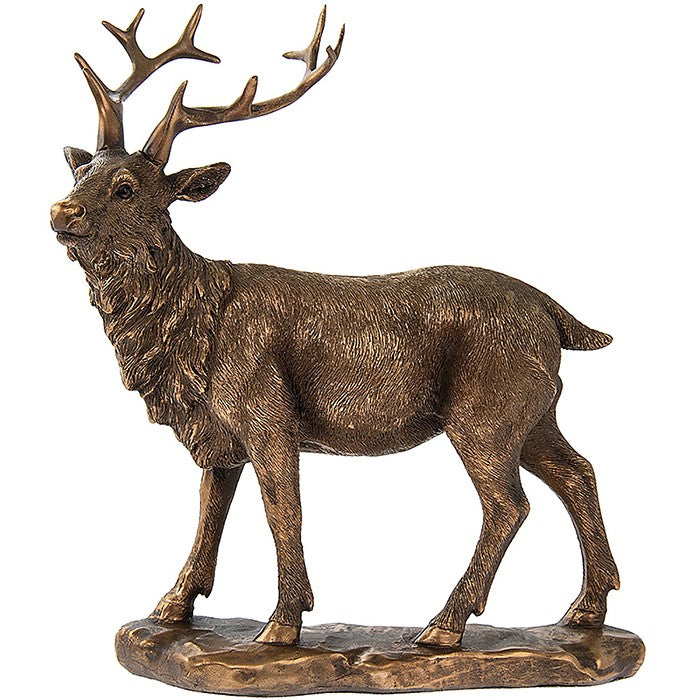 Bronze Colour Resin Stag