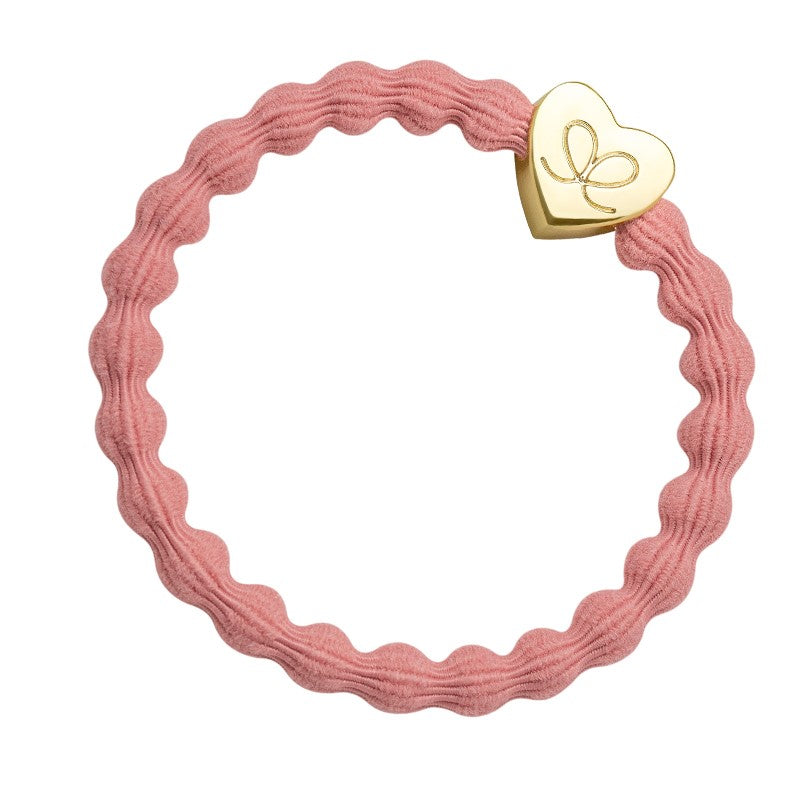 Bangle Bands by Eloise - Coral with Gold Heart