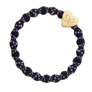 Bangle Bands by Eloise - Lilac/Black with Gold Heart
