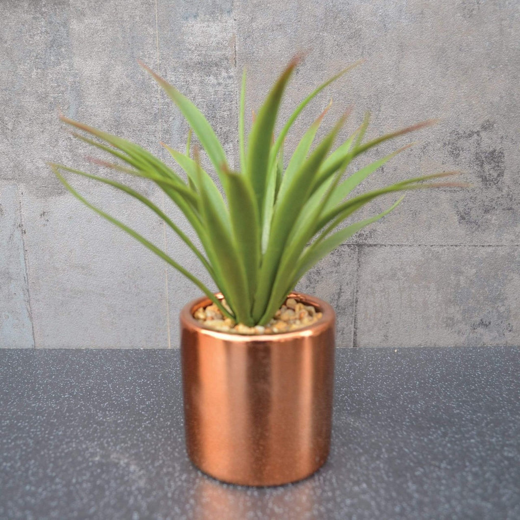 Aloe Vera Artificial Plant in copper pot